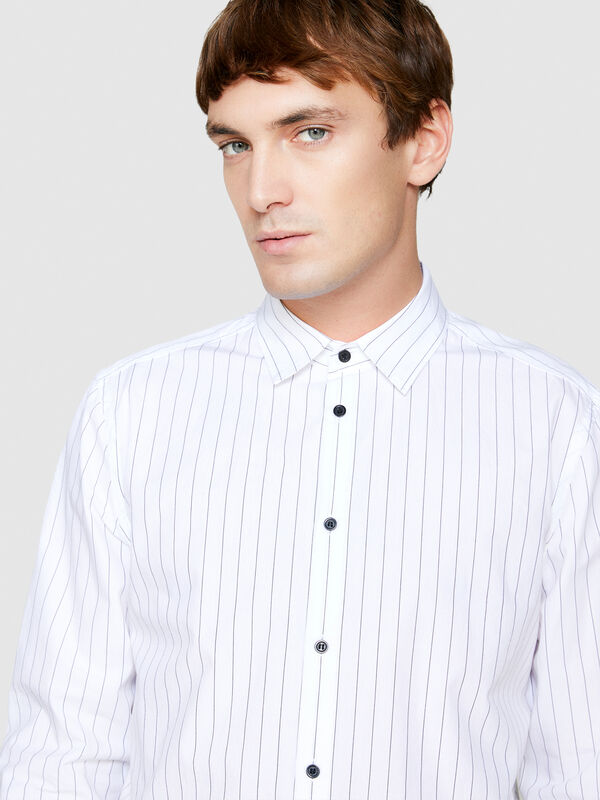 Gestreiftes Hemd - slim fit hemden für herren | Sisley