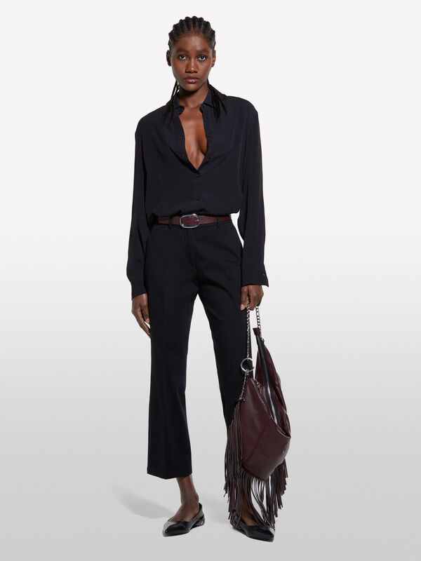 Hose flare fit in Schwarz - flare hosen für damen | Sisley