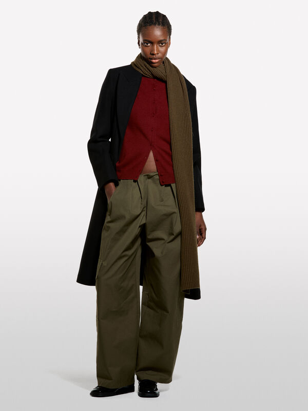 Ziegelrote Strickjacke mit normaler Passform - cardigans für damen | Sisley