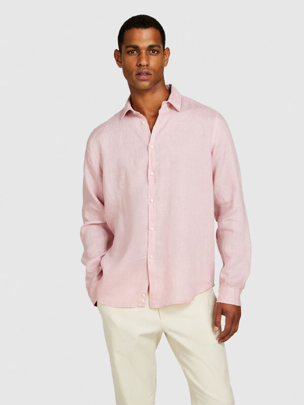 Hemd 100% Leinen - regular hemden für herren | Sisley