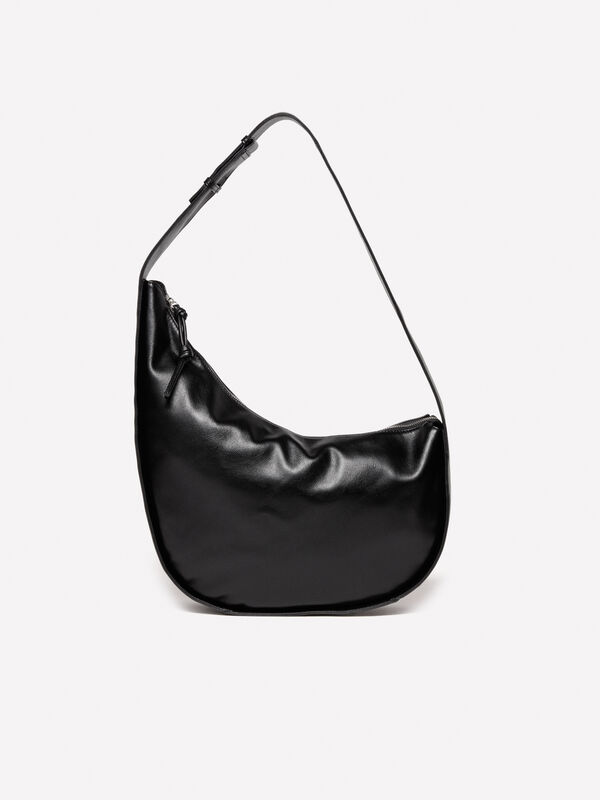 Schwarze Halbmond-Schultertasche - schultertaschen und umhängetaschen für damen | Sisley