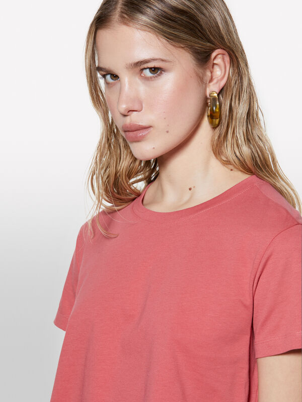 Kastig geschnittenes, errötendes T-Shirt - kurzärmeliges t-shirt für damen | Sisley