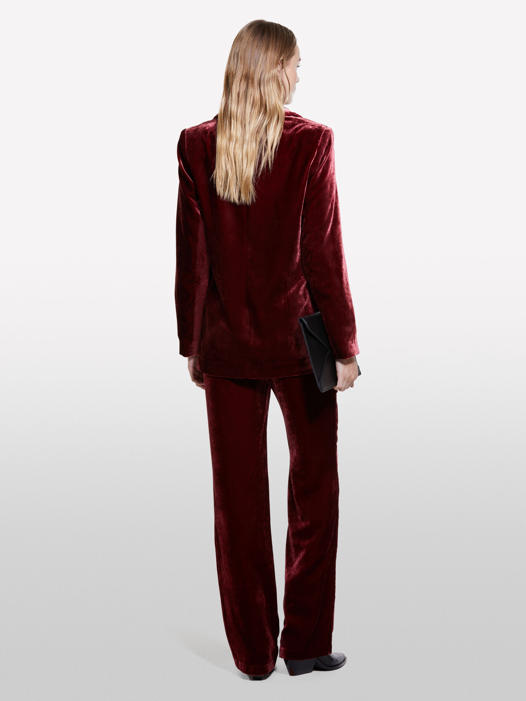 Bordeauxroter Samtblazer Bordeaux Sisley