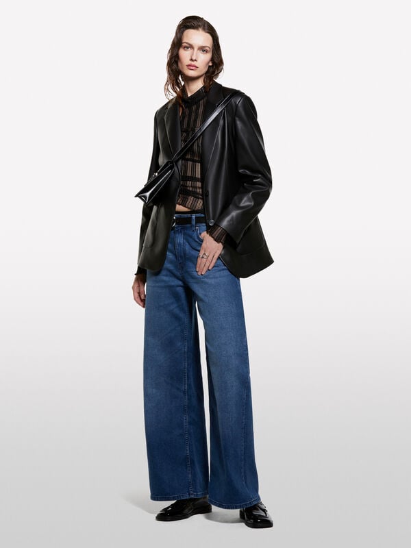 Bluejeans im Wide Fit Style 72 - palazzo jeans für damen | Sisley