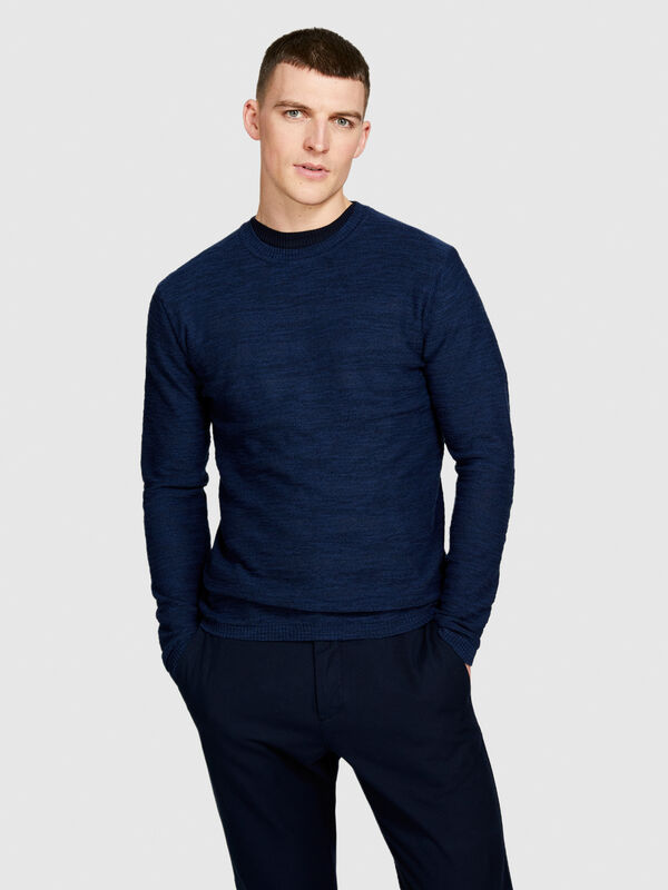 Melange-Pullover - rundhalspullover für herren | Sisley
