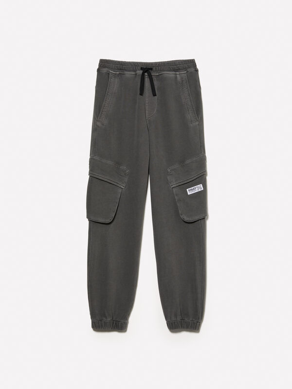 Graue Joggers mit großen Taschen - hosen für jungen | Sisley Young