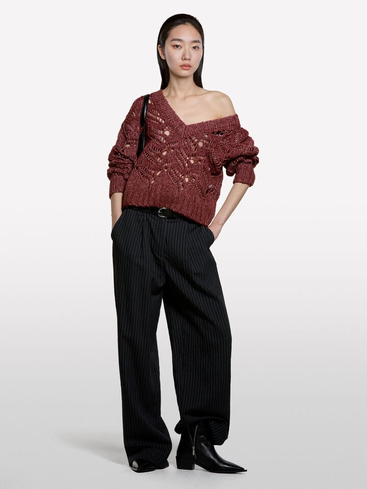 V NECK SWEATER L/S Damen