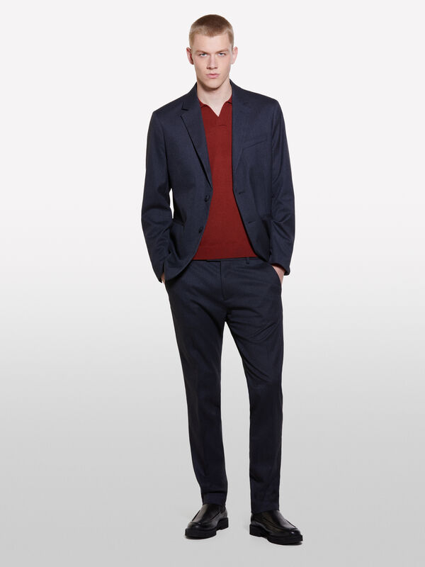 Dunkelgrauer garngefärbter Blazer - blazer für herren | Sisley