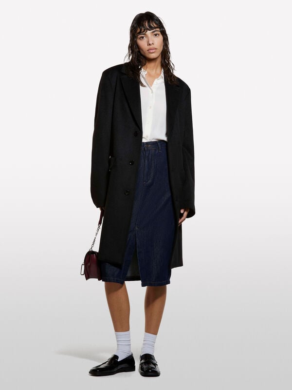 Cremeweißes Over-Fit-Hemd Cremeweißes Over-Fit-Hemd - hemden für damen | Sisley