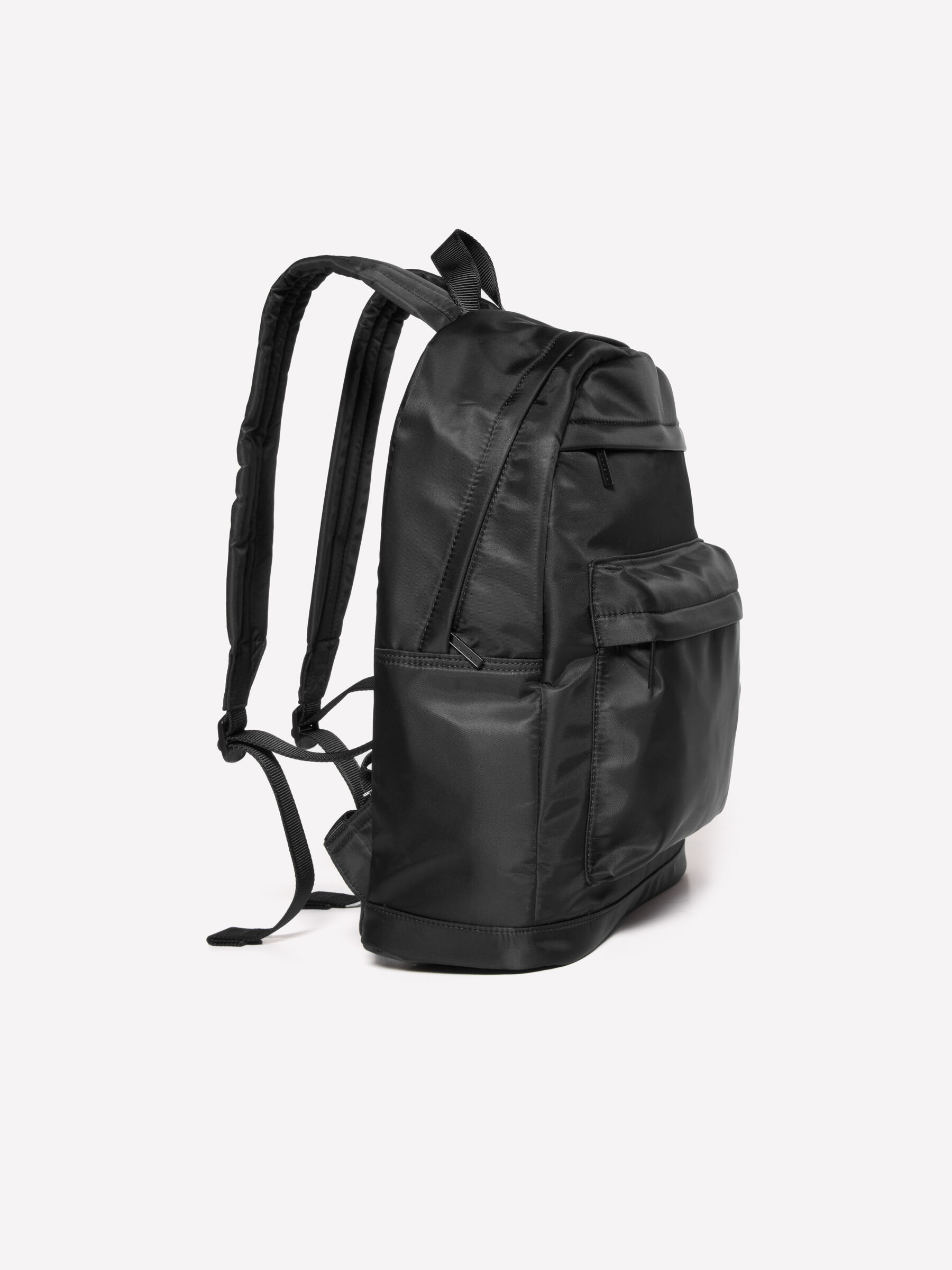 Black satin backpack sales