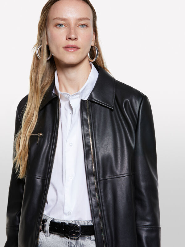 Kurze schwarze Jacke - jacketts und jacken für damen | Sisley