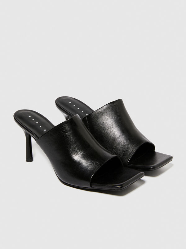 Hohe Sandalen in 100% Leder - sandalen und pantoffel für damen | Sisley
