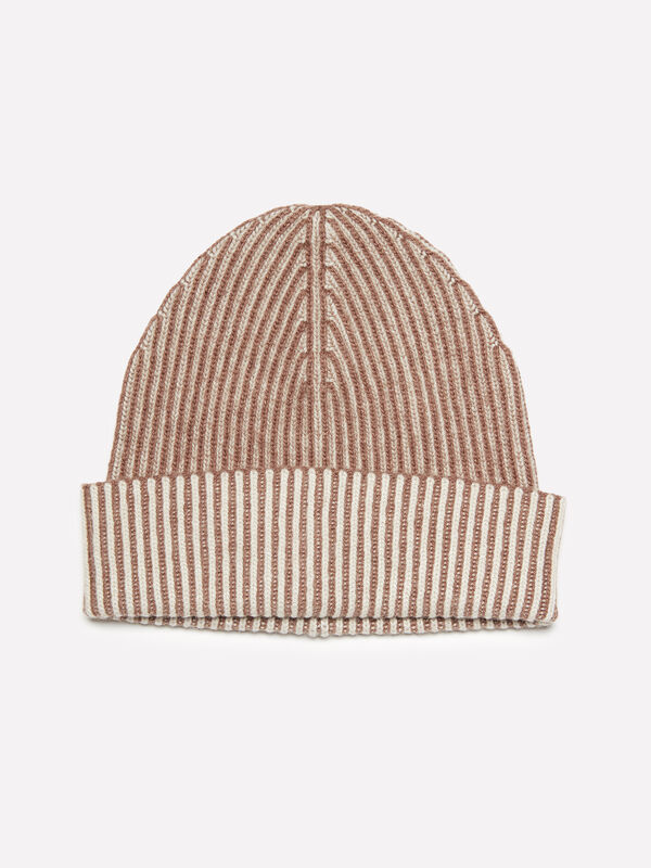 Braune Strickmütze - mützen für damen | Sisley