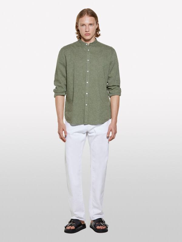 Weiße Jeans im regulären Schnitt, Style 75 - regular jeans für herren | Sisley