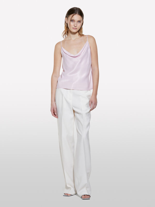 Cremeweiße Palazzo-Hose - palazzo hosen für damen | Sisley