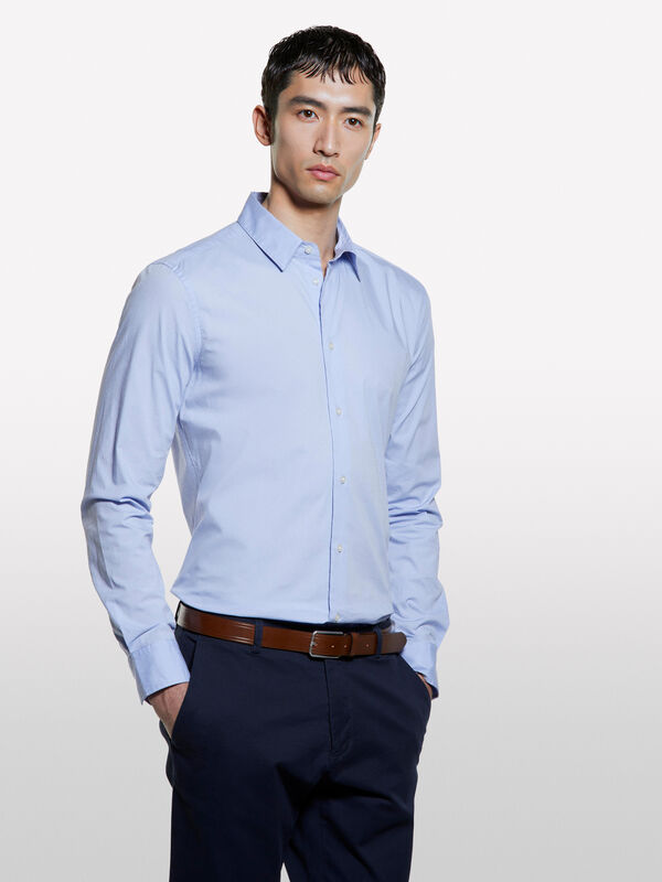 Hellblaues Slim Fit-Hemd - slim fit hemden f&uuml;r herren | Sisley