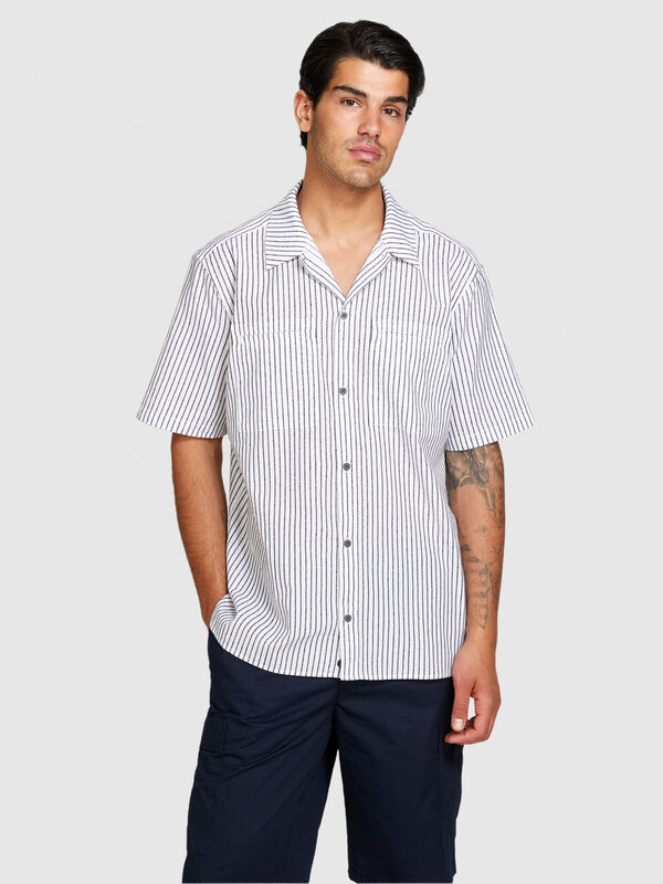 Kurzärmeliges gestreiftes Hemd - regular hemden für herren | Sisley