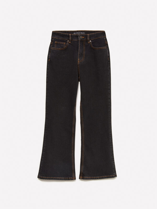 Schwarze Bootcut-Jeans - mid season sale damen | Sisley