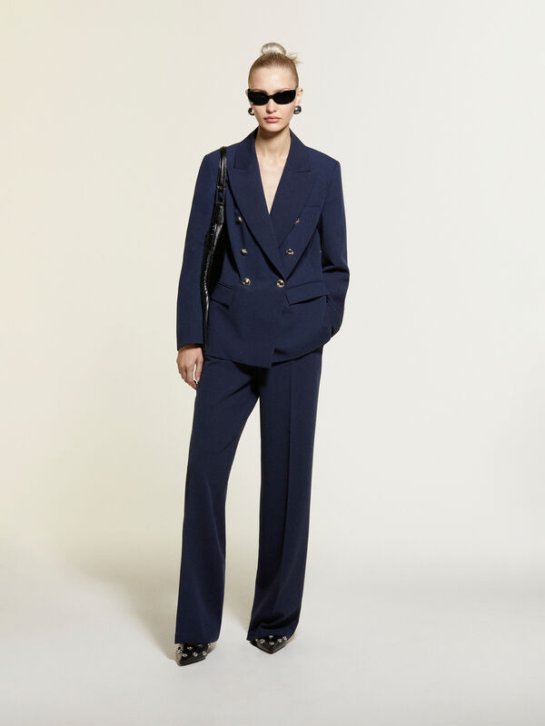 Dunkelblauer Blazer mit goldenen Knöpfen - blazer für damen | Sisley