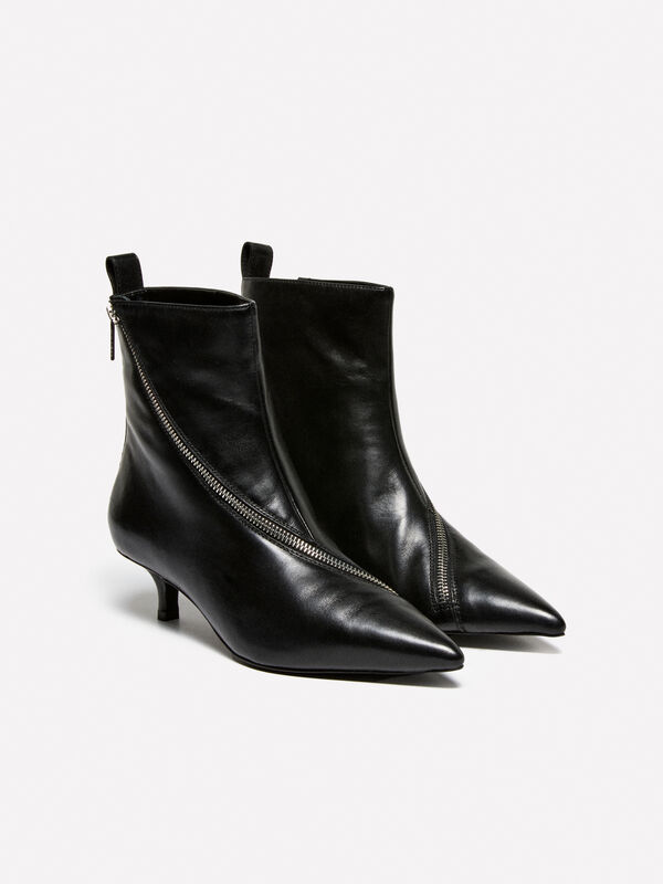 Stiefeletten aus Leder mit Reißverschluss - stiefel und stiefeletten für damen | Sisley