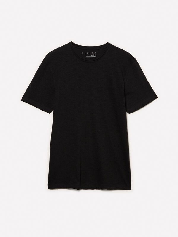 Slim-Fit Kurzarm-T-Shirt in Dunkelgrau Slim-Fit Kurzarm-T-Shirt in Dunkelgrau - kurzärmeliges t-shirt für herren | Sisley