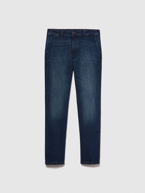 Chinohose Baltimora in Denim - slim fit jeans f&uuml;r herren | Sisley