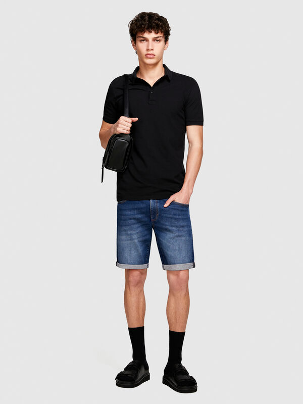 Jeansbermuda slim comfort fit - jeansshorts für herren | Sisley