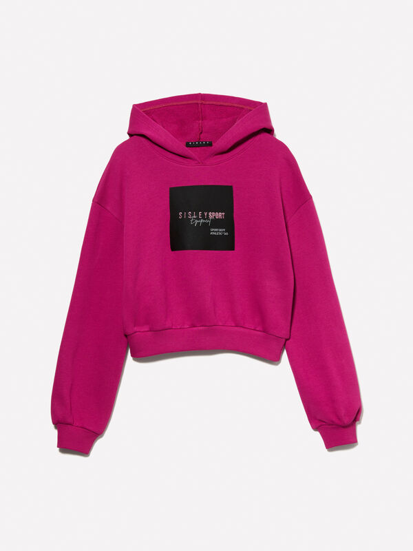 Sweater in Fuchsia mit Logo-Etikett - strickwaren für mädchen | Sisley Young