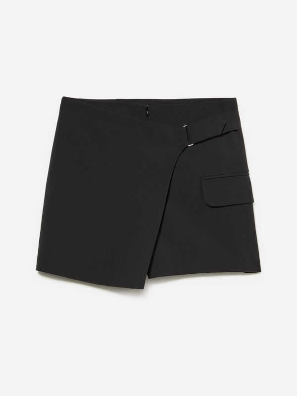 Schwarze Culottes - damen-miniröcke | Sisley