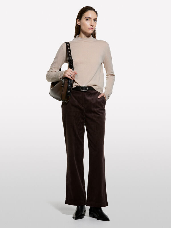 Doppelt gerippter Rollkragen - pullover hoher kragen für damen | Sisley