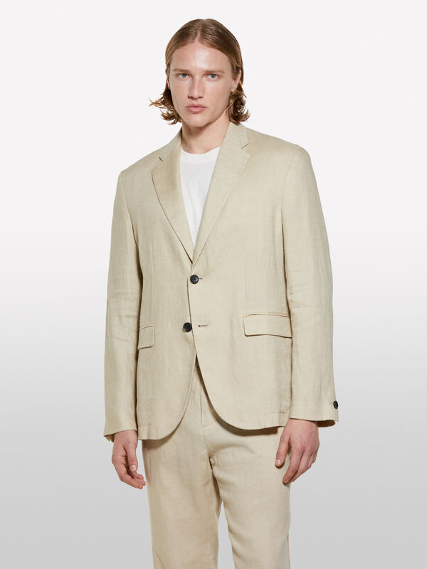 Sandblazer aus 100% Leinen - blazer für herren | Sisley