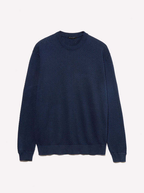 Pullover mit Rundhalsausschnitt in Dunkelblau Pullover mit Rundhalsausschnitt in Dunkelblau - rundhalspullover für herren | Sisley