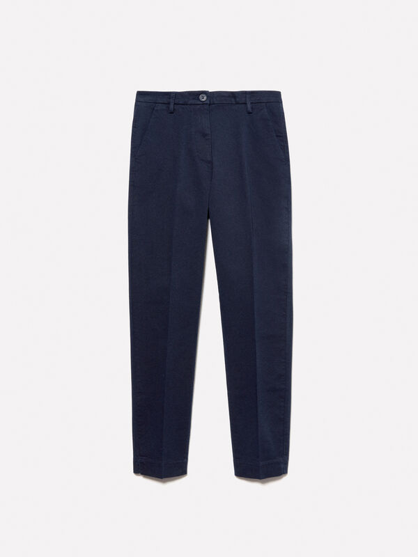 Dunkelblaue Chinohose Dunkelblaue Chinohose - chino hosen für damen | Sisley
