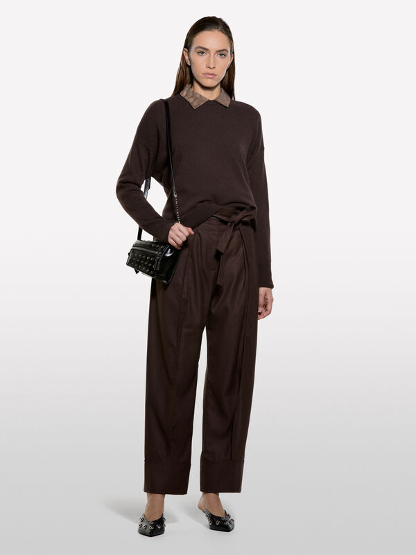 Wollmischpullover mit U-Boot-Ausschnitt - rundhalspullover für damen | Sisley