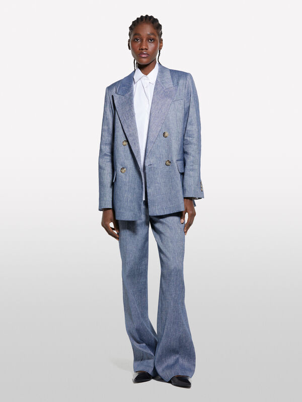Palazzohose mit Denim-Optik - palazzo hosen für damen | Sisley