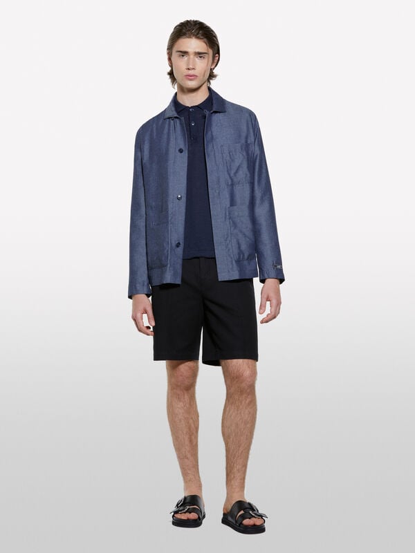 Schwarze Bermudashorts mit normaler Passform - shorts für herren | Sisley