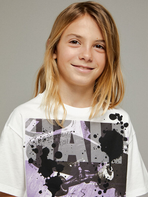 T-Shirt mit Print - kurzärmeliges t-shirt für jungen | Sisley Young