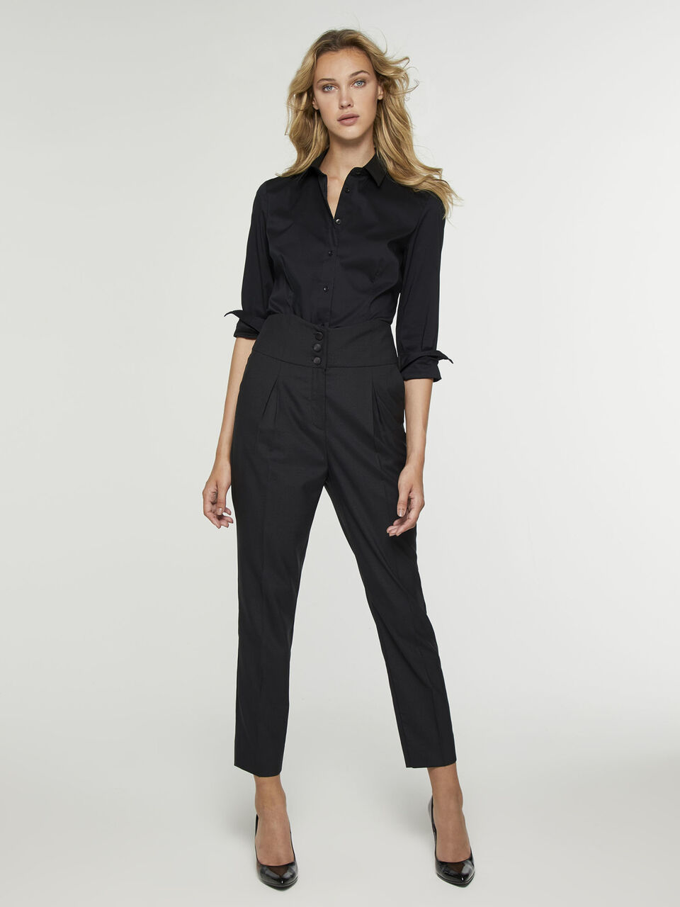 Slim-Fit-Bluse Damen image number null