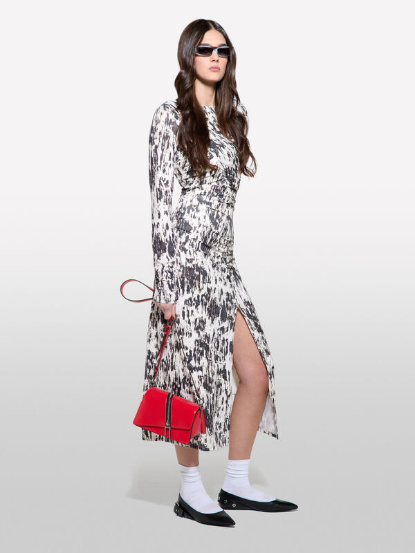 Enges Kleid mit Schlitz - midi kleider f&uuml;r damen | Sisley