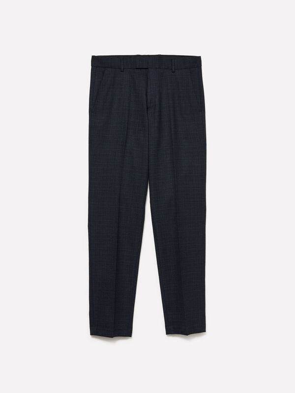 Dunkelblaue Chinos im Slim-Comfort-Fit - chino hosen für herren | Sisley