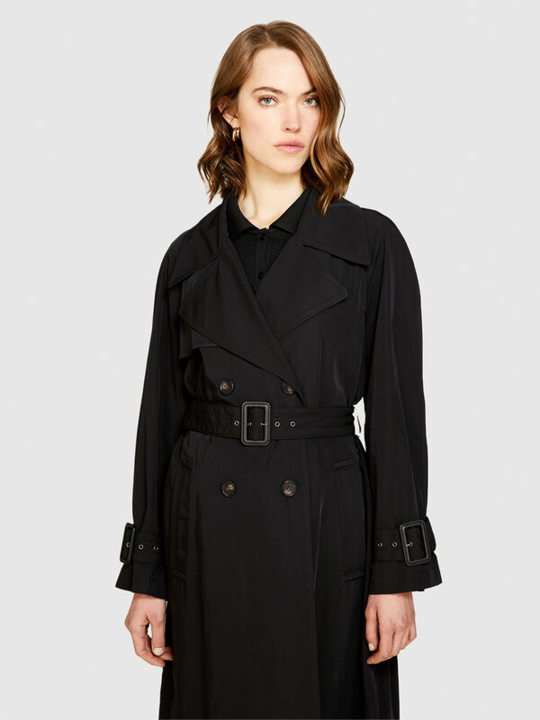 Glänzender Trenchcoat - trenchcoats und regenjacken für damen | Sisley