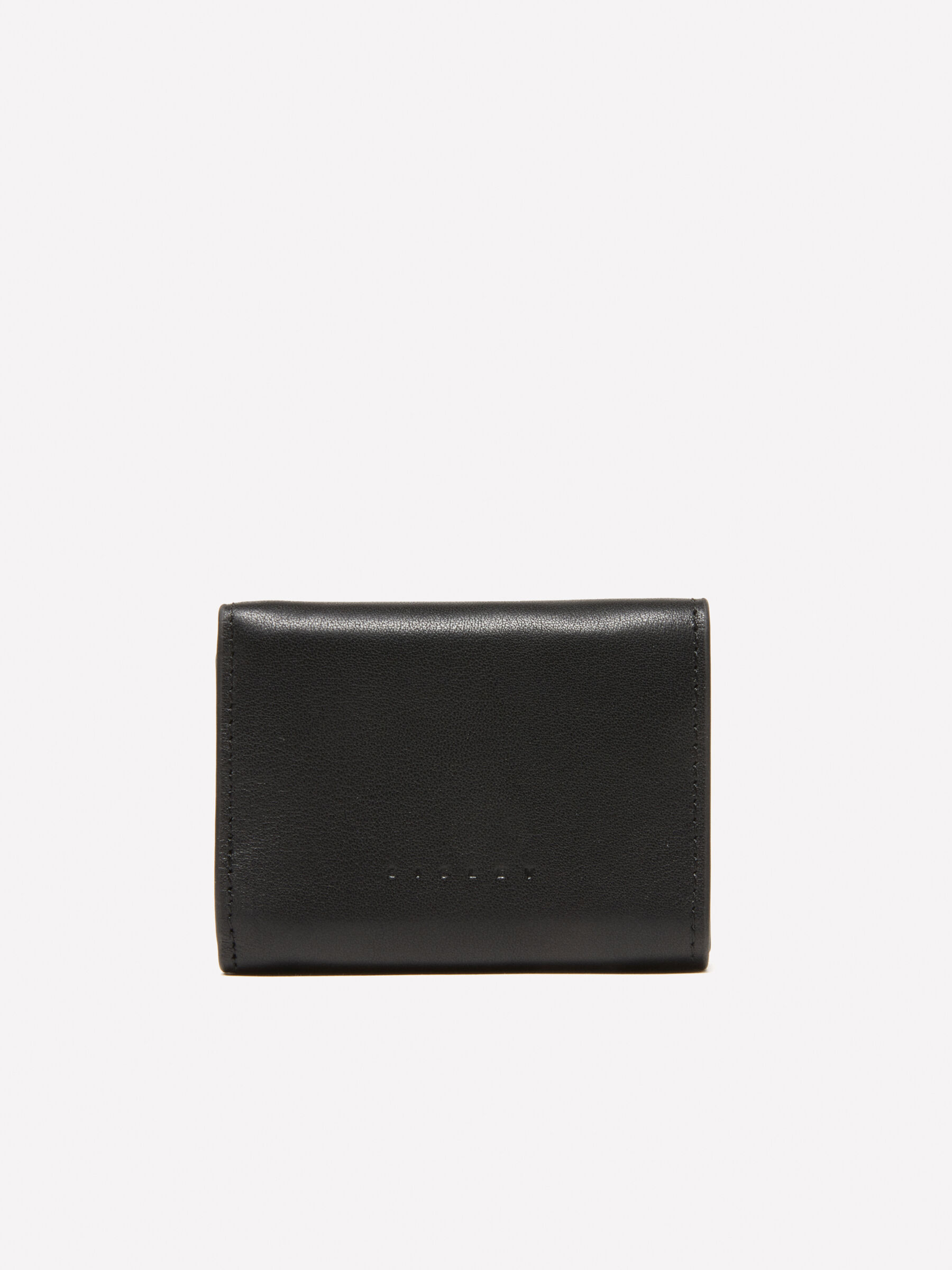 Schwarze Lederbrieftasche