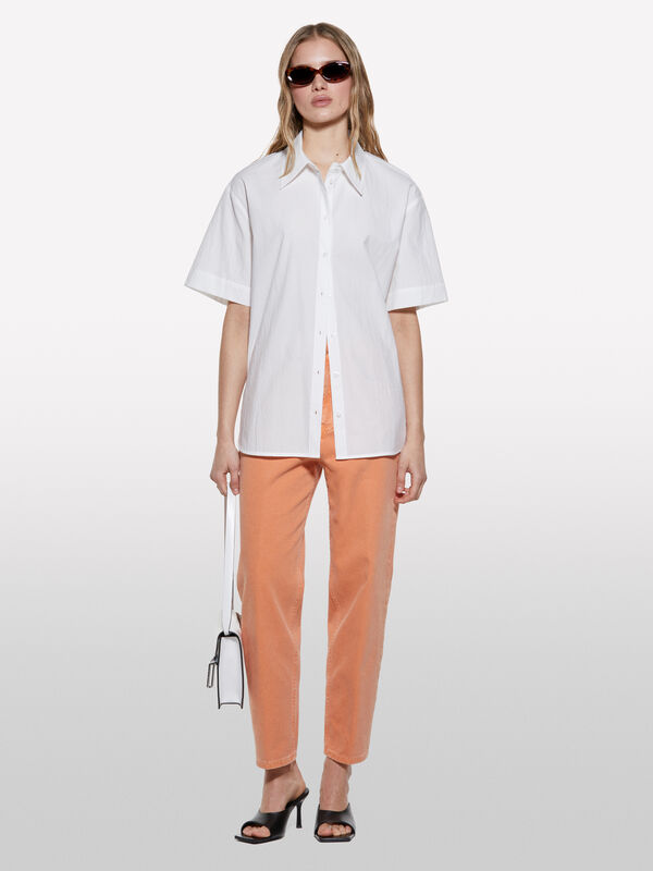 Weiße Bluse mit Bullauge Weiße Bluse mit Bullauge - hemden für damen | Sisley