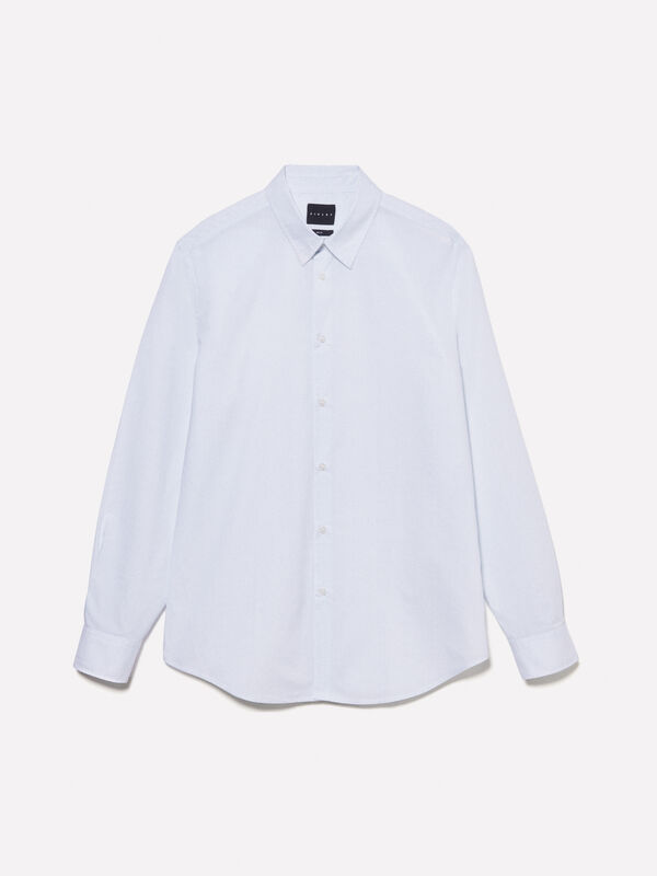Bedrucktes Hemd slim fit in Weiß Bedrucktes Hemd slim fit in Weiß - slim fit hemden für herren | Sisley