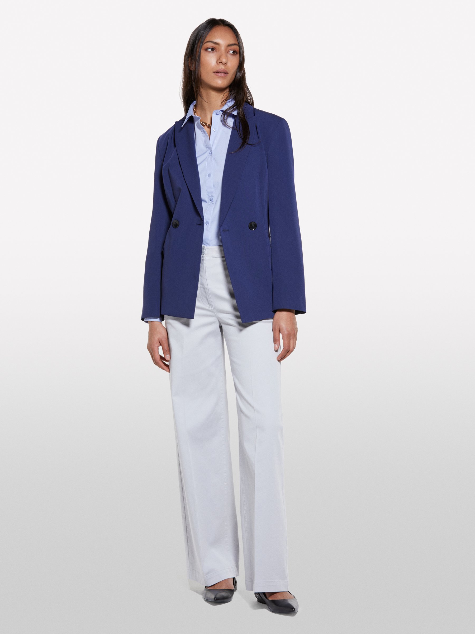 Sisley Sisley - Πουκάμισο Γαλάζιο Slim Fit, θήλυ, Ανοιχτο Μπλε, μέγεθος: L